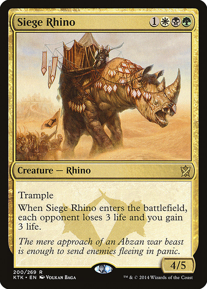 Siege Rhino [Khans of Tarkir] | Grognard Games