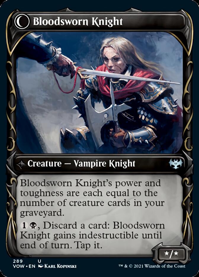 Bloodsworn Squire // Bloodsworn Knight (Showcase Fang Frame) [Innistrad: Crimson Vow] | Grognard Games