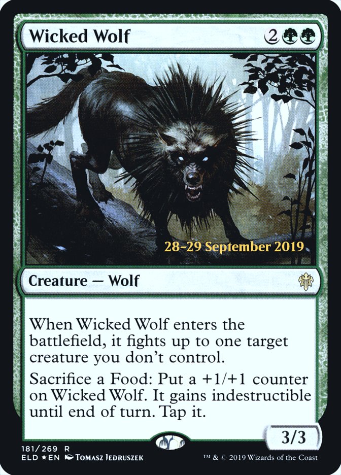 Wicked Wolf  [Throne of Eldraine Prerelease Promos] | Grognard Games