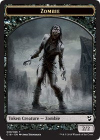 Zombie // Shapeshifter Double-sided Token [Commander 2018 Tokens] | Grognard Games