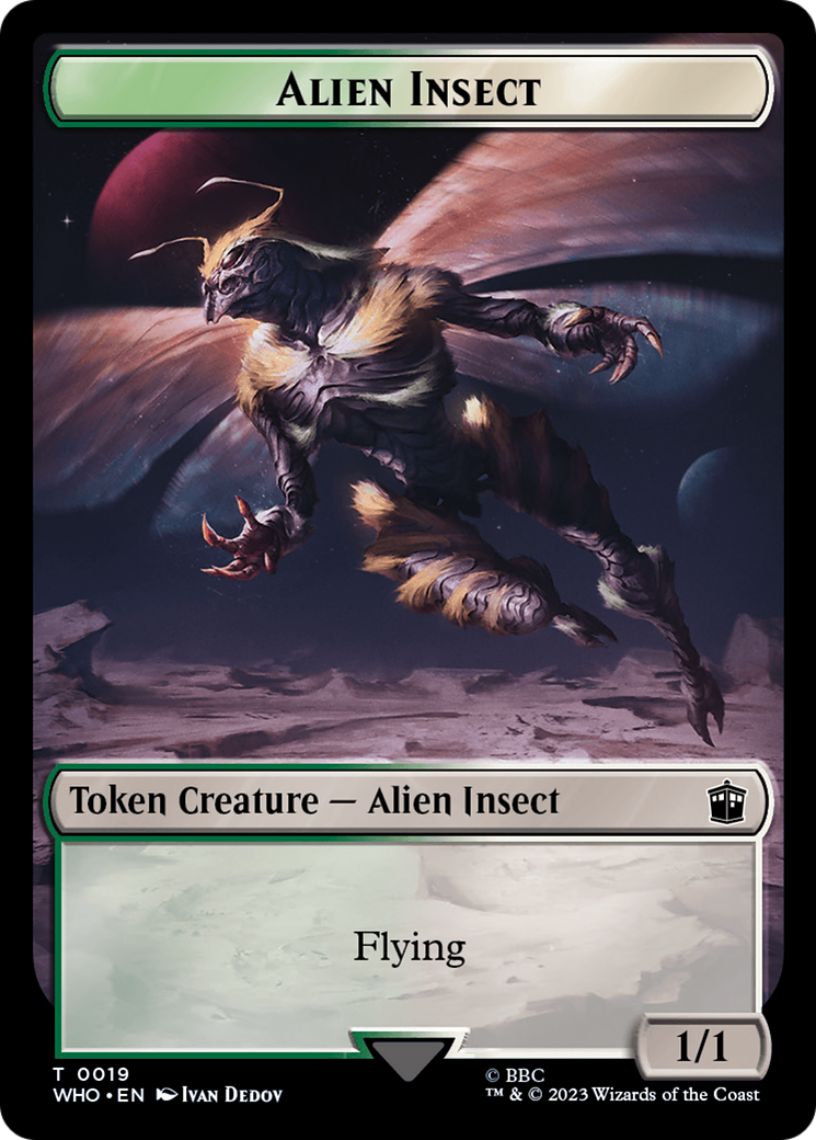 Copy // Alien Insect Double-Sided Token [Doctor Who Tokens] | Grognard Games