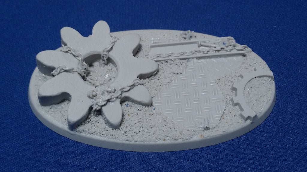 Elrik's Hobbies: Industrial Ruins Base Oval 90 x 52mm | Grognard Games