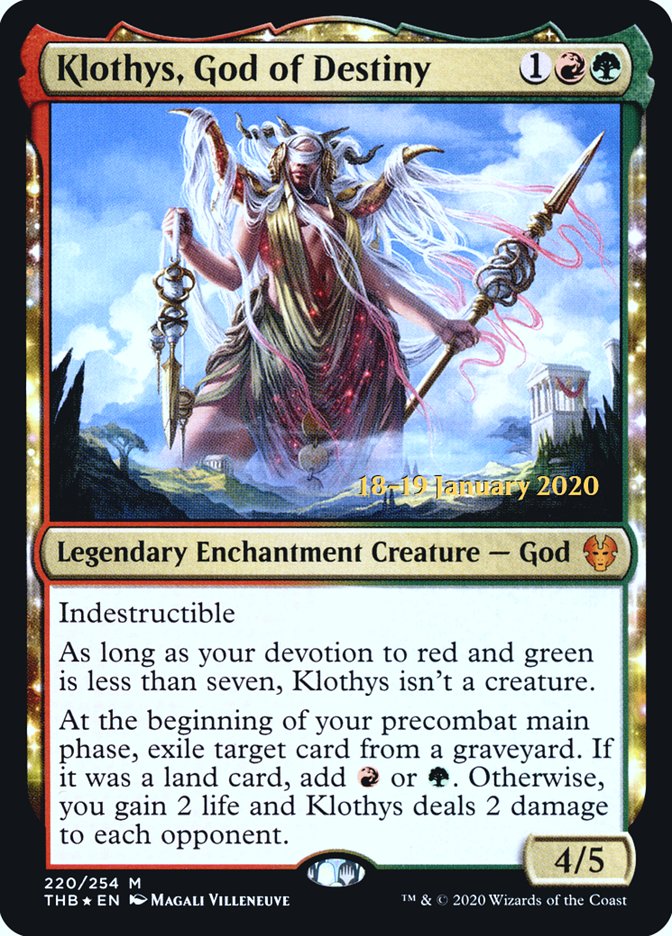 Klothys, God of Destiny [Theros Beyond Death Prerelease Promos] | Grognard Games