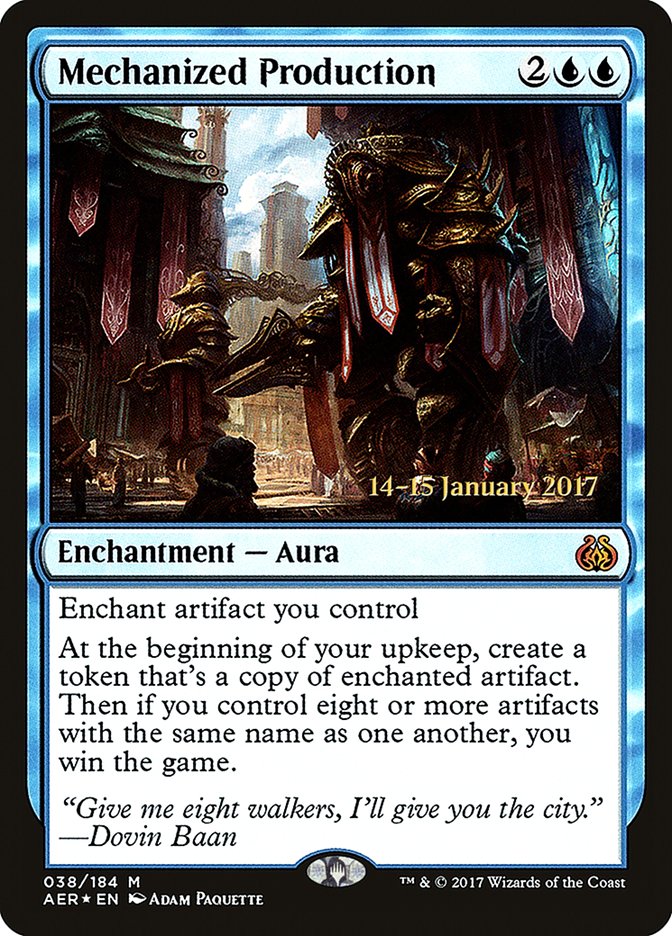 Mechanized Production  [Aether Revolt Prerelease Promos] | Grognard Games