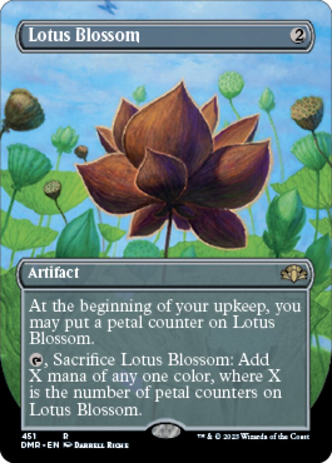 Lotus Blossom (Borderless Alternate Art) [Dominaria Remastered] | Grognard Games