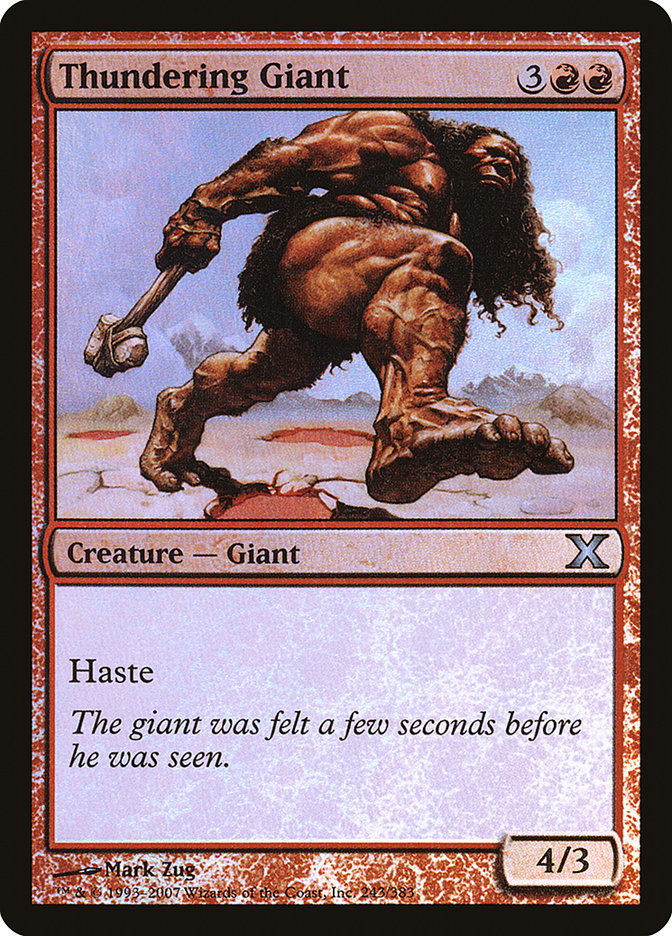 Thundering Giant (Premium Foil) [Tenth Edition] | Grognard Games