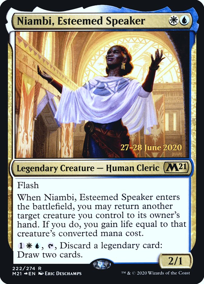 Niambi, Esteemed Speaker  [Core Set 2021 Prerelease Promos] | Grognard Games