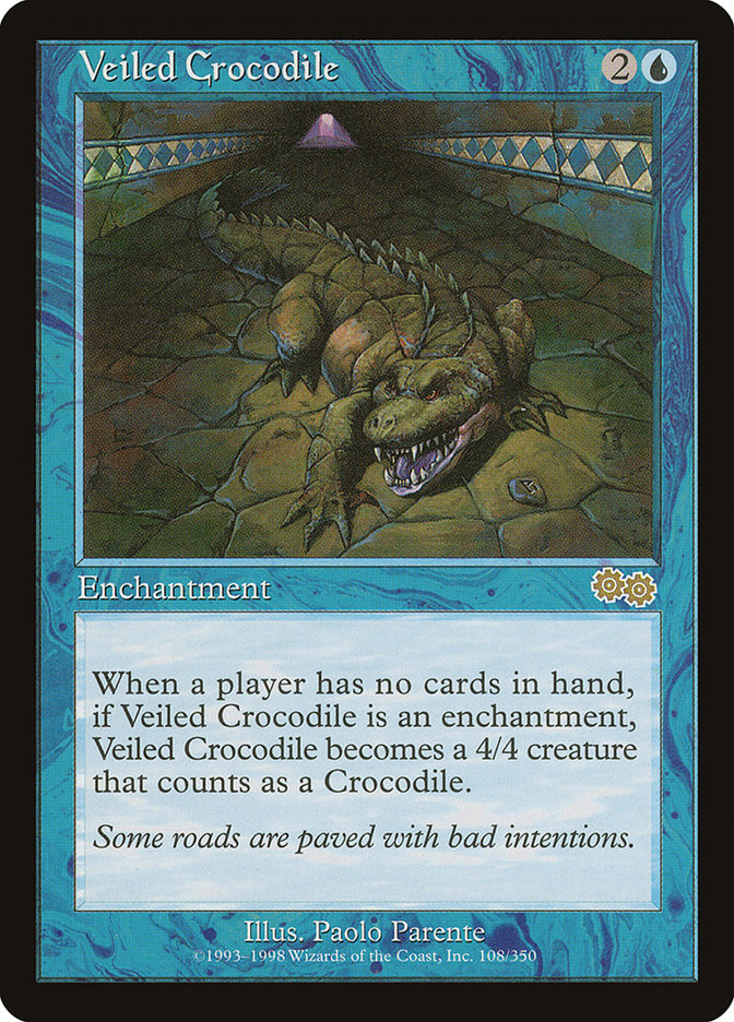 Veiled Crocodile [Urza's Saga] | Grognard Games