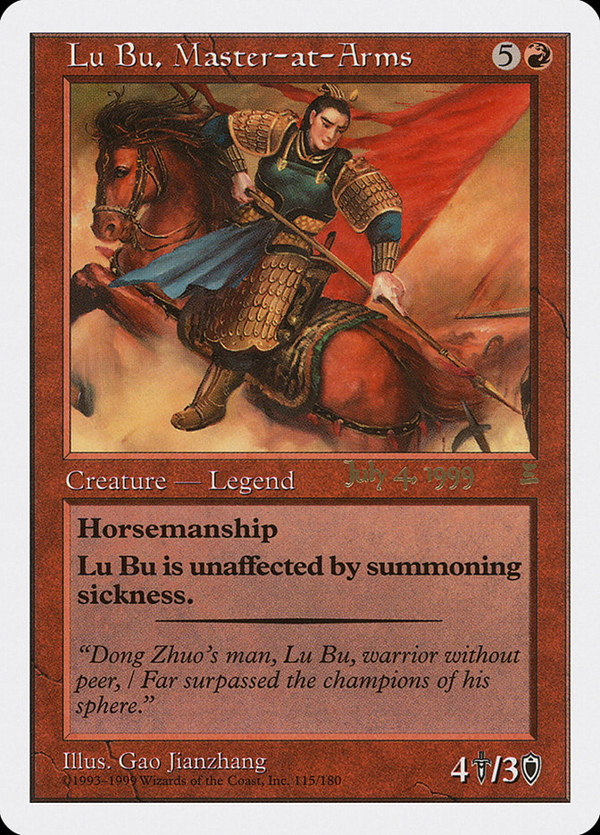 Lu Bu, Master-at-Arms (July 4, 1999) [Portal Three Kingdoms Promos] | Grognard Games