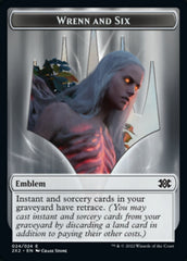 Wrenn and Six Emblem // Spirit Double-sided Token [Double Masters 2022 Tokens] | Grognard Games