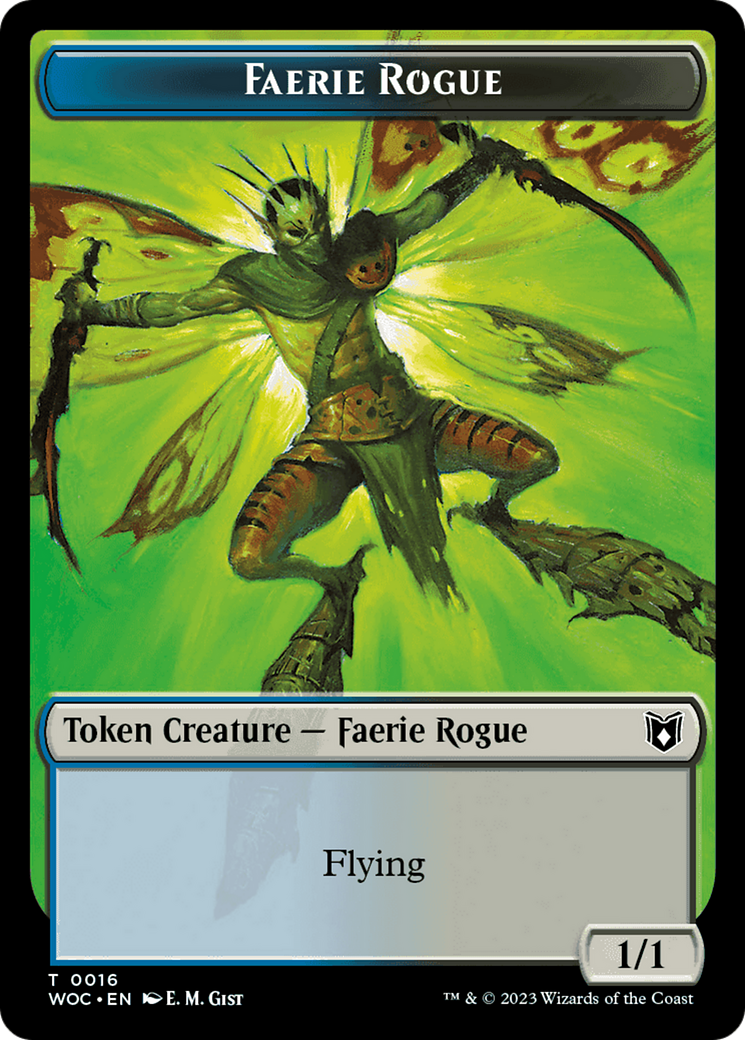 Faerie Rogue // Copy (0016) Double-Sided Token [Wilds of Eldraine Commander Tokens] | Grognard Games