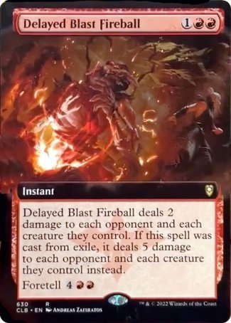 Delayed Blast Fireball (Extended Art) [Commander Legends: Battle for Baldur's Gate] | Grognard Games