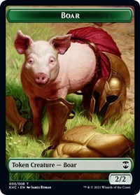 Boar // Spirit Double-sided Token [Kaldheim Commander Tokens] | Grognard Games