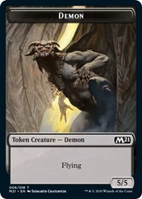 Demon // Soldier Double-sided Token [Core Set 2021 Tokens] | Grognard Games