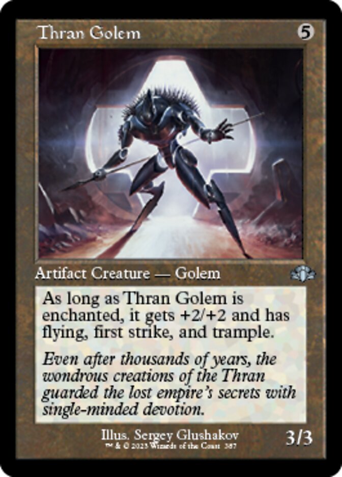 Thran Golem (Retro) [Dominaria Remastered] | Grognard Games