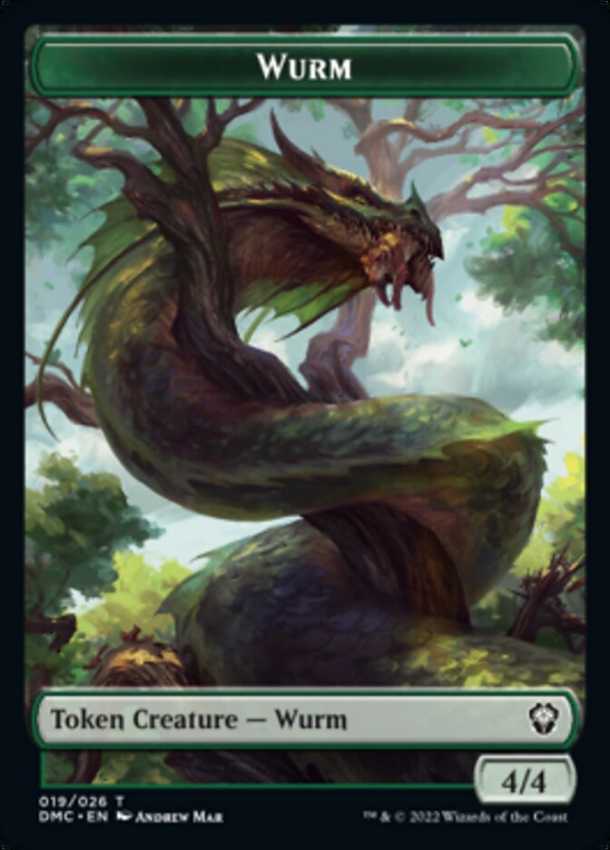 Wurm Token [Dominaria United Commander Tokens] | Grognard Games