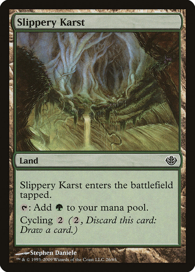 Slippery Karst [Duel Decks: Garruk vs. Liliana] | Grognard Games