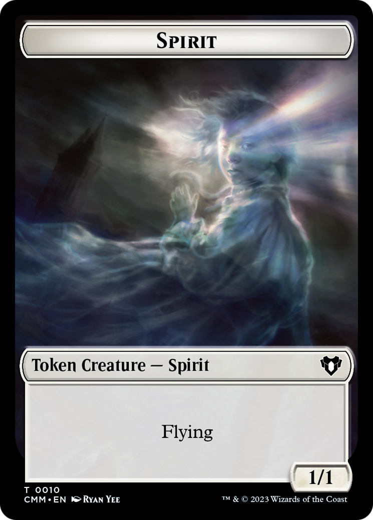 Spirit (0010) // Elemental (0037) Double-Sided Token [Commander Masters Tokens] | Grognard Games