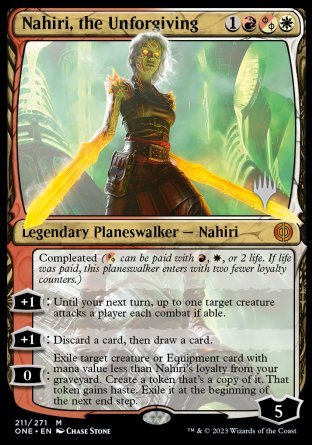 Nahiri, the Unforgiving (Promo Pack) [Phyrexia: All Will Be One Promos] | Grognard Games