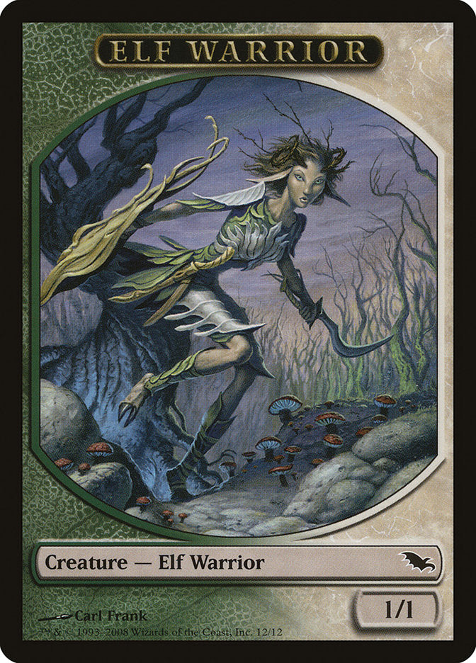 Elf Warrior (12/12) [Shadowmoor Tokens] | Grognard Games