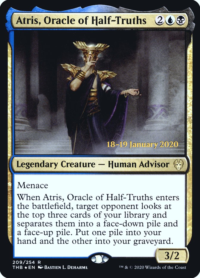 Atris, Oracle of Half-Truths [Theros Beyond Death Prerelease Promos] | Grognard Games