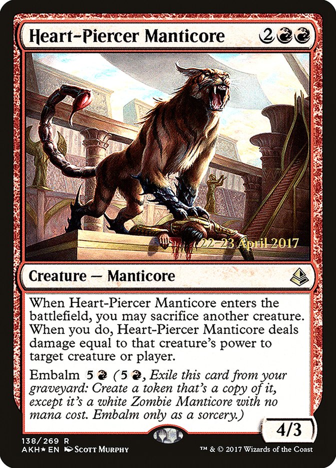 Heart-Piercer Manticore  [Amonkhet Prerelease Promos] | Grognard Games