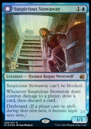 Suspicious Stowaway // Seafaring Werewolf [Innistrad: Midnight Hunt Prerelease Promos] | Grognard Games