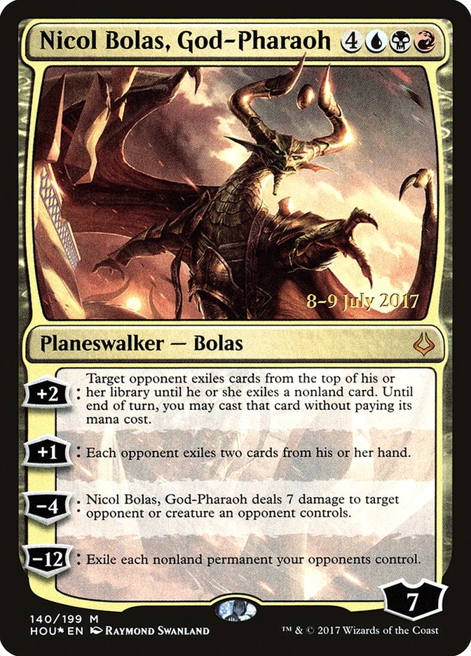 Nicol Bolas, God-Pharaoh  [Hour of Devastation Prerelease Promos] | Grognard Games