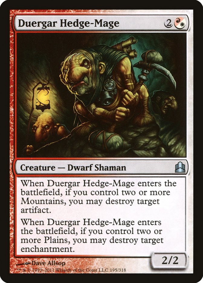 Duergar Hedge-Mage [Commander 2011] | Grognard Games