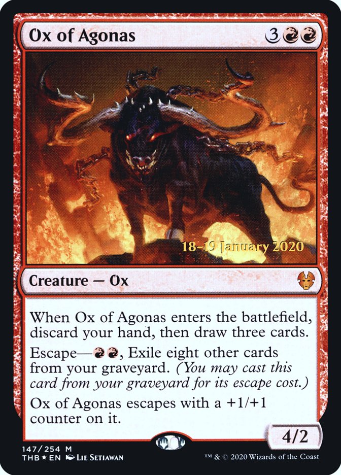 Ox of Agonas [Theros Beyond Death Prerelease Promos] | Grognard Games