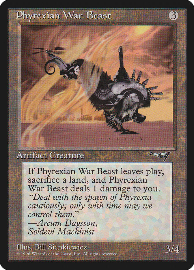 Phyrexian War Beast (Signature on Right) [Alliances] | Grognard Games