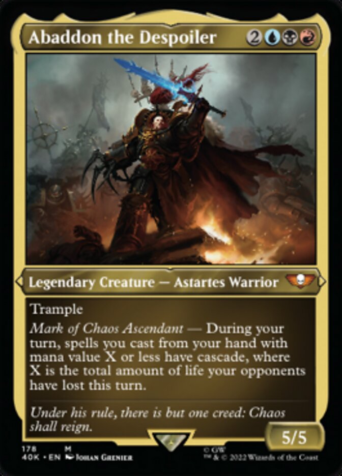 Abaddon the Despoiler (Display Commander) (Surge Foil) [Universes Beyond: Warhammer 40,000] | Grognard Games