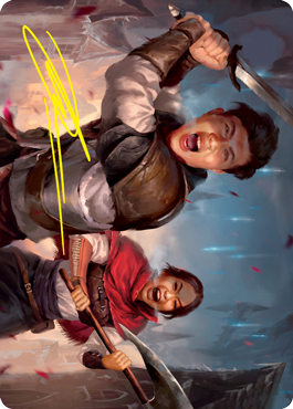 Daybreak Combatants Art Card (Gold-Stamped Signature) [Innistrad: Crimson Vow Art Series] | Grognard Games