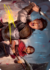 Daybreak Combatants Art Card (Gold-Stamped Signature) [Innistrad: Crimson Vow Art Series] | Grognard Games