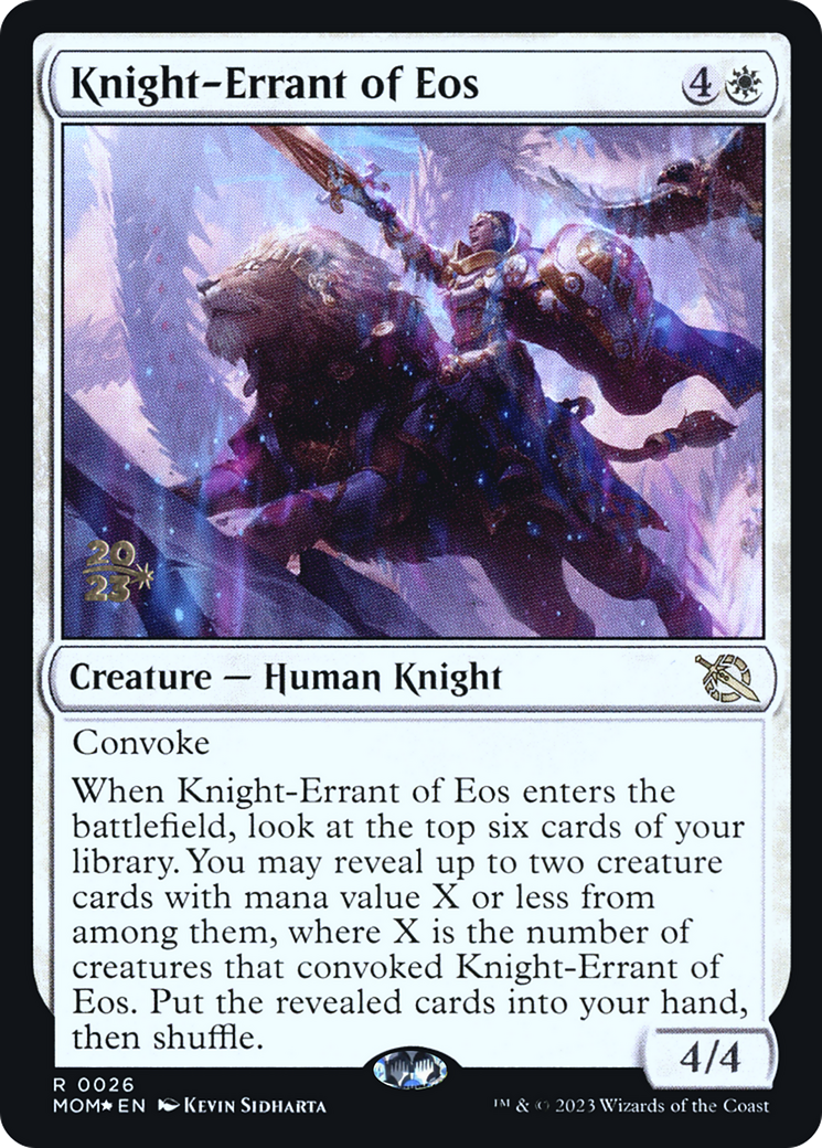 Knight-Errant of Eos [March of the Machine Prerelease Promos] | Grognard Games