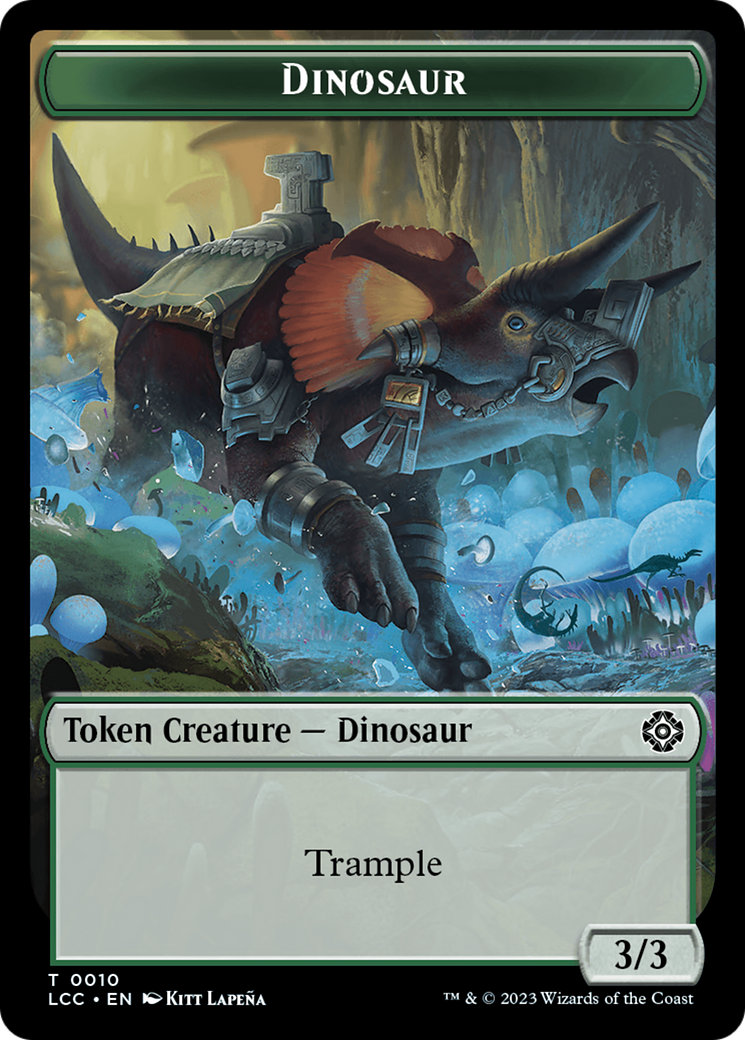 Elephant // Dinosaur (0010) Double-Sided Token [The Lost Caverns of Ixalan Commander Tokens] | Grognard Games