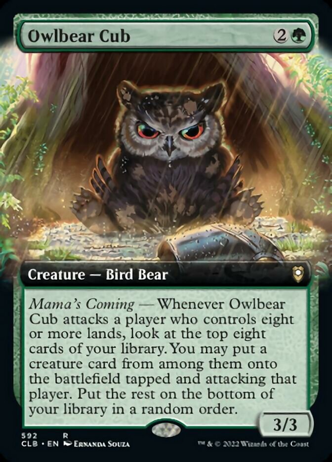 Owlbear Cub (Extended Art) [Commander Legends: Battle for Baldur's Gate] | Grognard Games