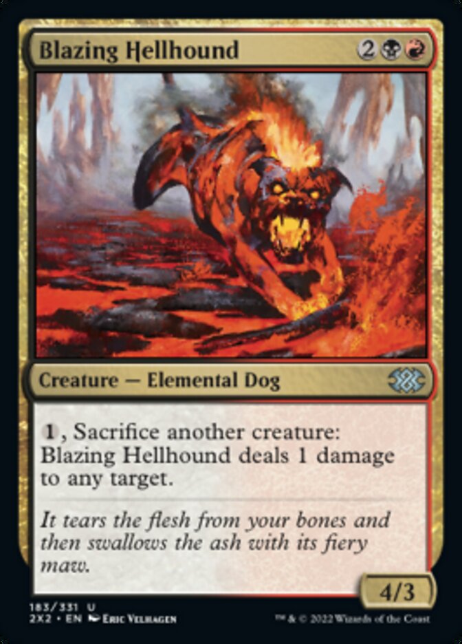 Blazing Hellhound [Double Masters 2022] | Grognard Games