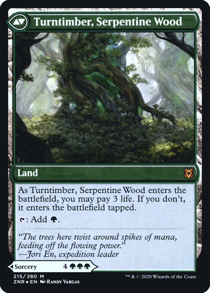 Turntimber Symbiosis // Turntimber, Serpentine Wood [Zendikar Rising Prerelease Promos] | Grognard Games