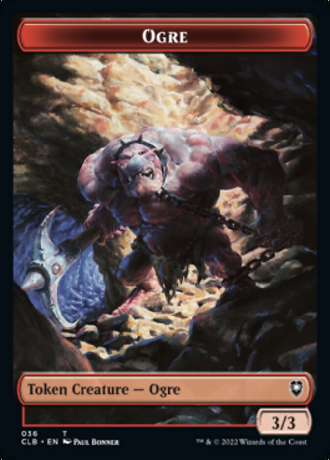 Boar // Ogre Double-sided Token [Commander Legends: Battle for Baldur's Gate Tokens] | Grognard Games