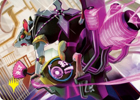 Nashi, Moon Sage's Scion Art Card (Gold-Stamped Signature) [Kamigawa: Neon Dynasty Art Series] | Grognard Games