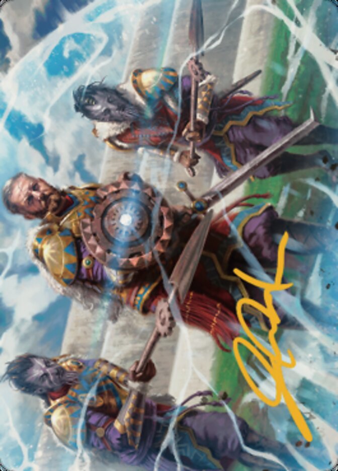 Argivian Phalanx Art Card (Gold-Stamped Signature) [Dominaria United Art Series] | Grognard Games
