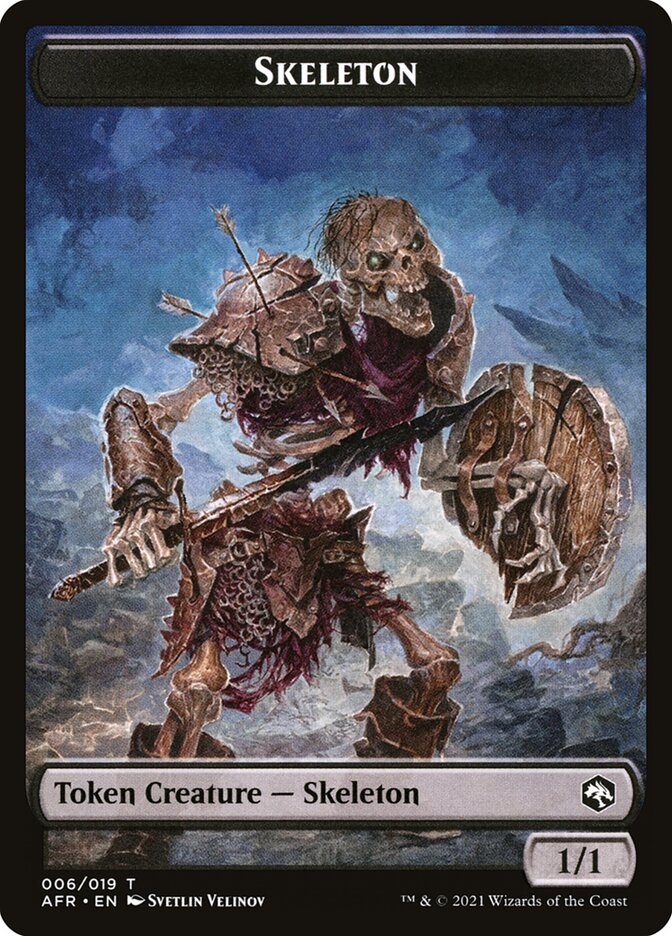 Illusion // Skeleton Double-sided Token [Dungeons & Dragons: Adventures in the Forgotten Realms Commander Tokens] | Grognard Games