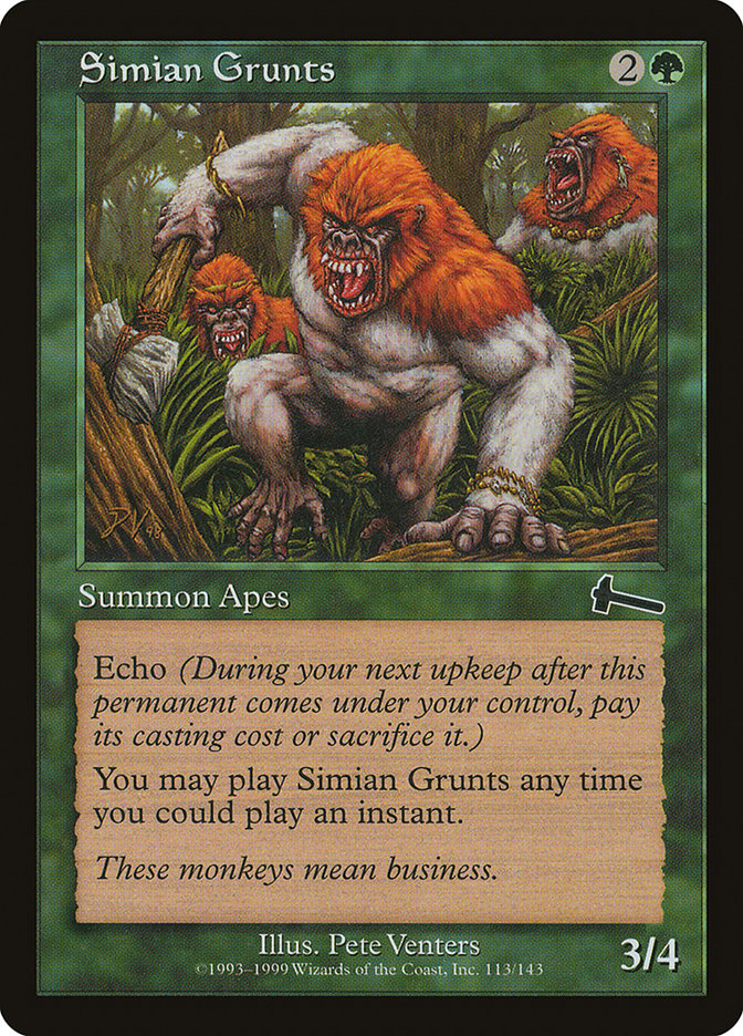 Simian Grunts [Urza's Legacy] | Grognard Games