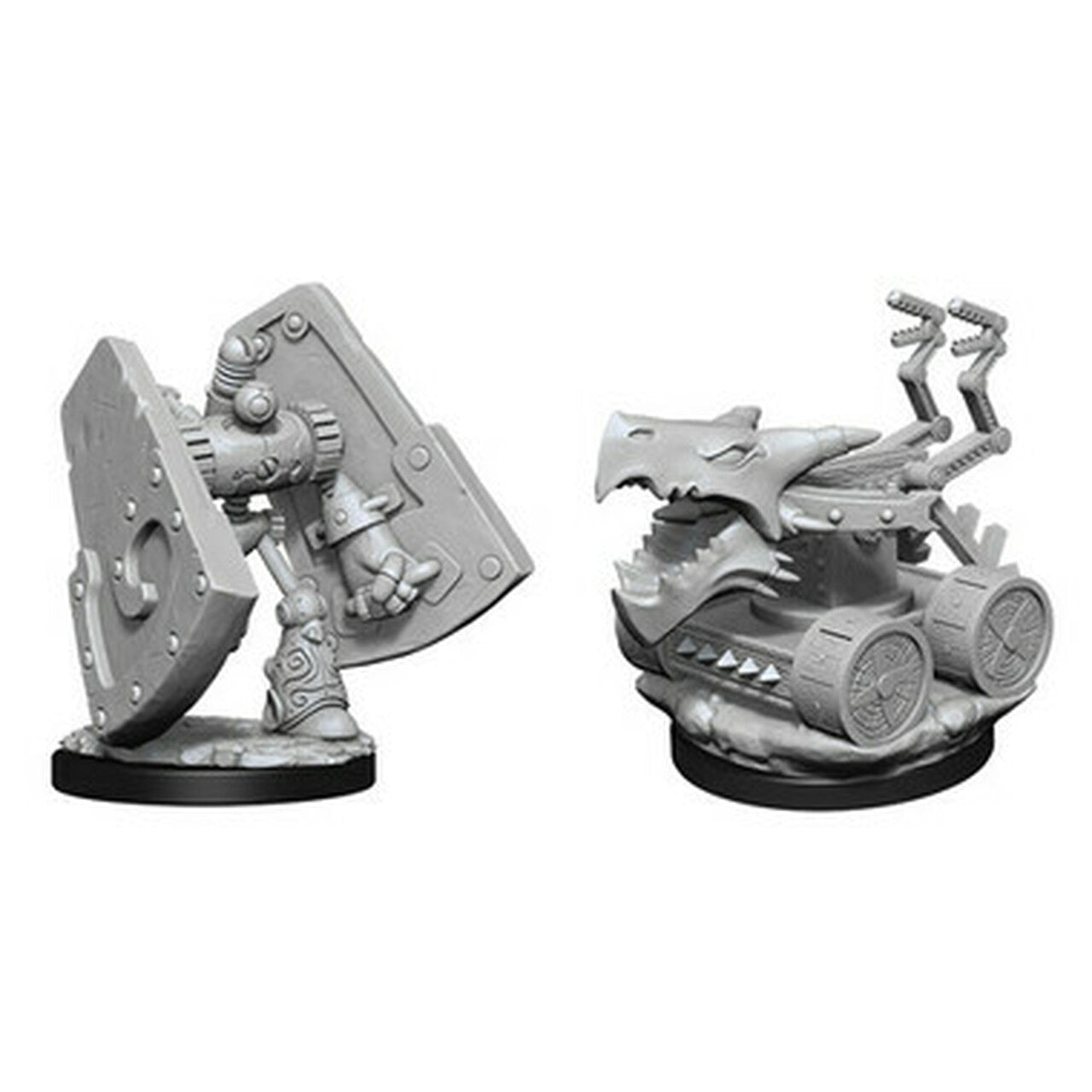 WizKids 903148 Dungeons & Dragons Nolzur's Marvelous Unpainted Miniatures W15 Stone Defender and Oaken Bolter | Grognard Games