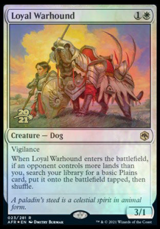 Loyal Warhound [Dungeons & Dragons: Adventures in the Forgotten Realms Prerelease Promos] | Grognard Games