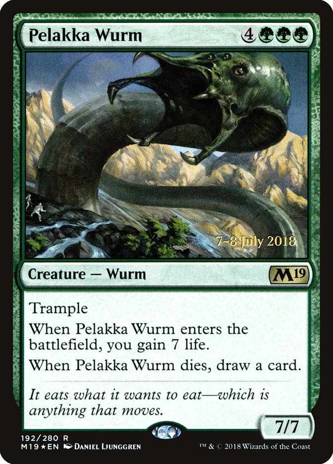 Pelakka Wurm  [Core Set 2019 Prerelease Promos] | Grognard Games