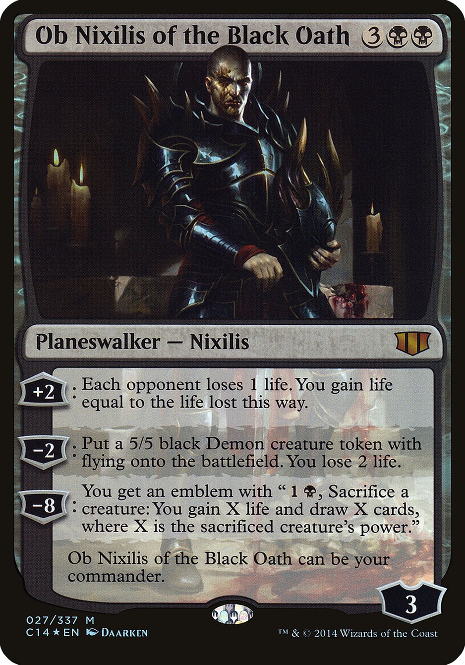 Ob Nixilis of the Black Oath (Oversized) [Commander 2014 Oversized] | Grognard Games