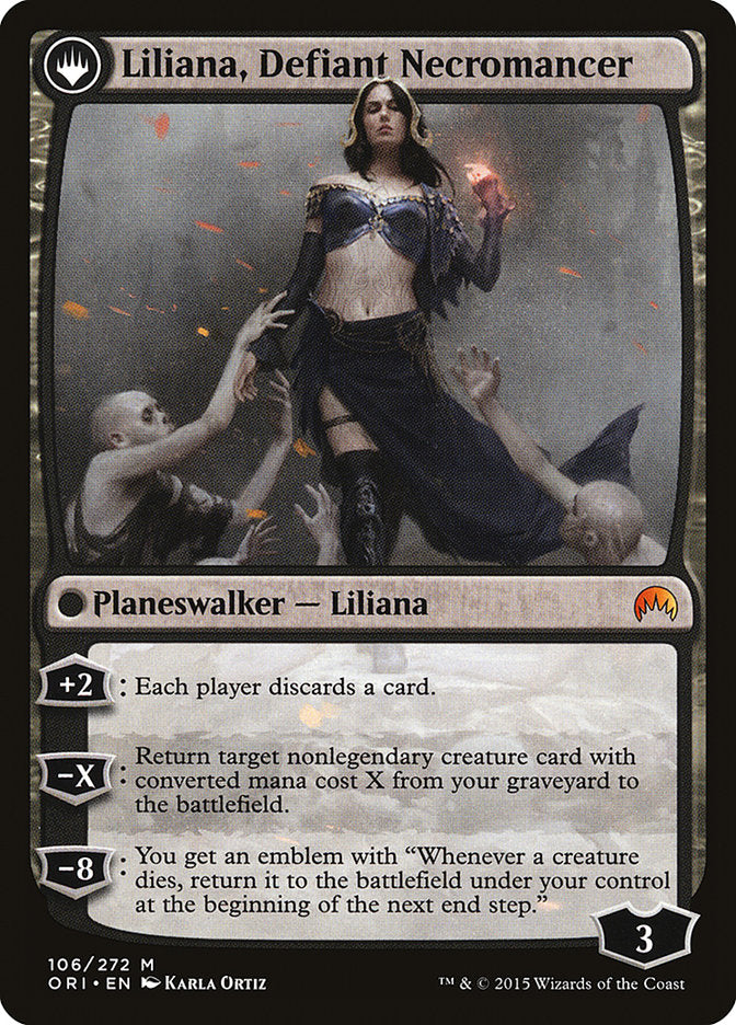 Liliana, Heretical Healer // Liliana, Defiant Necromancer [Magic Origins] | Grognard Games