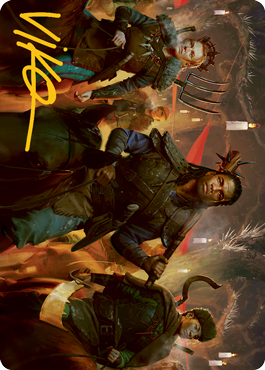 Candlelit Cavalry Art Card (Gold-Stamped Signature) [Innistrad: Midnight Hunt Art Series] | Grognard Games